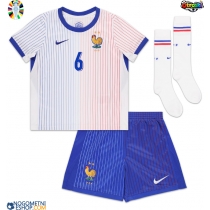 Otroški Nogometni dresi Francija Eduardo Camavinga #6 Gostujoči EP 2024 Kratek Rokav (+ Kratke hlače)